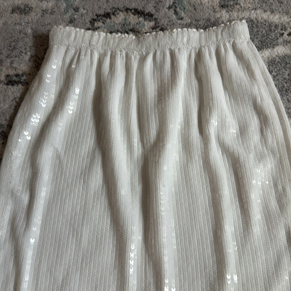 J. Crew Collection White Sequin Midi Skirt - Picture 2 of 9